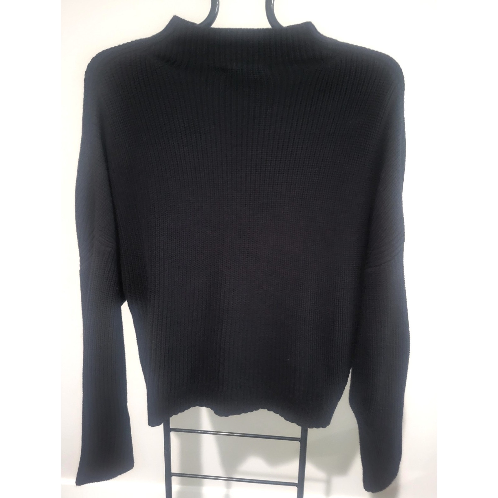 Carla Rockmore Med Black Dolman Sleeve Mockneck Sweater A710985 Nwot Trending — image 6 of 8